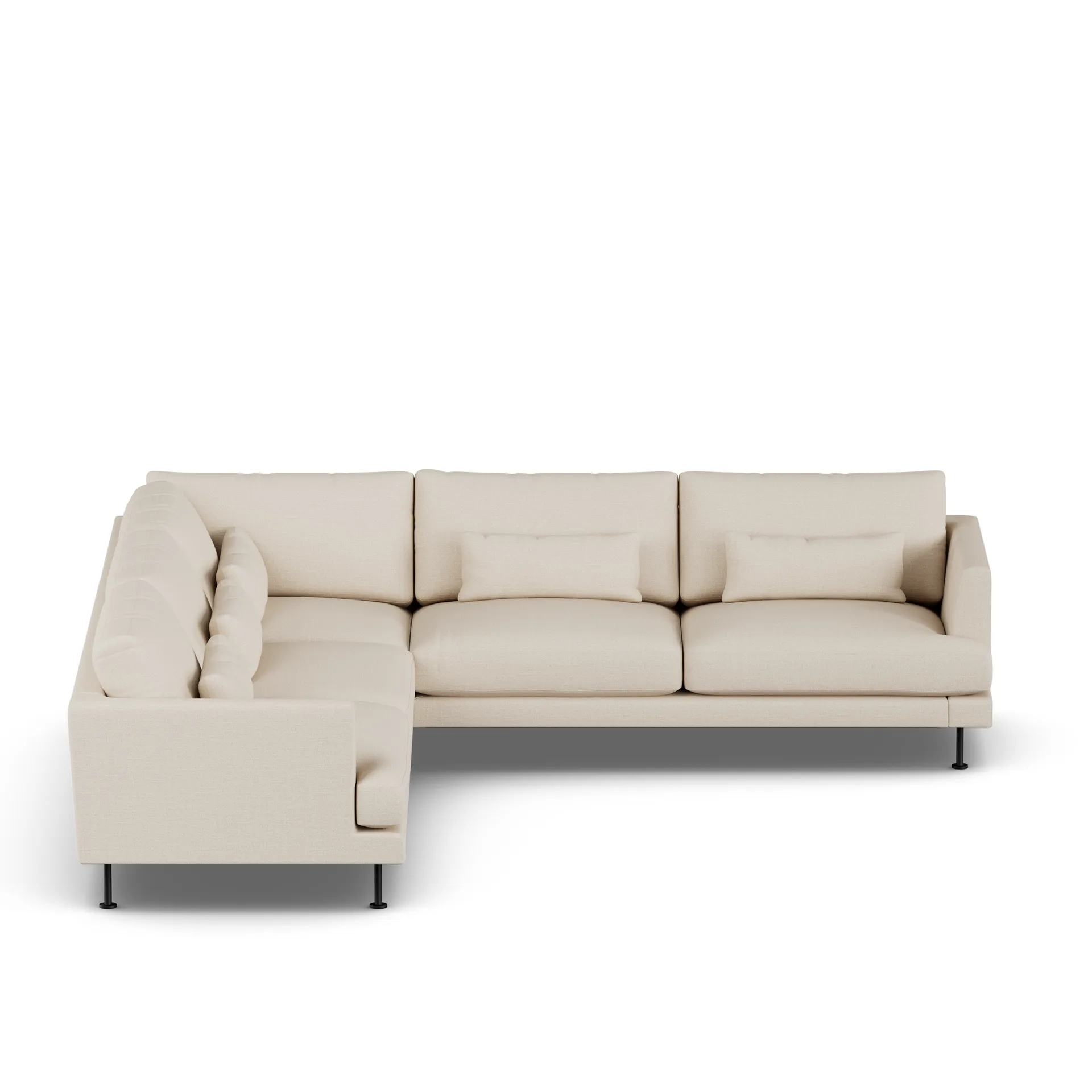 Bredhult sofa, Same Beige 6670-sort stål, hjørnesofa F 1898