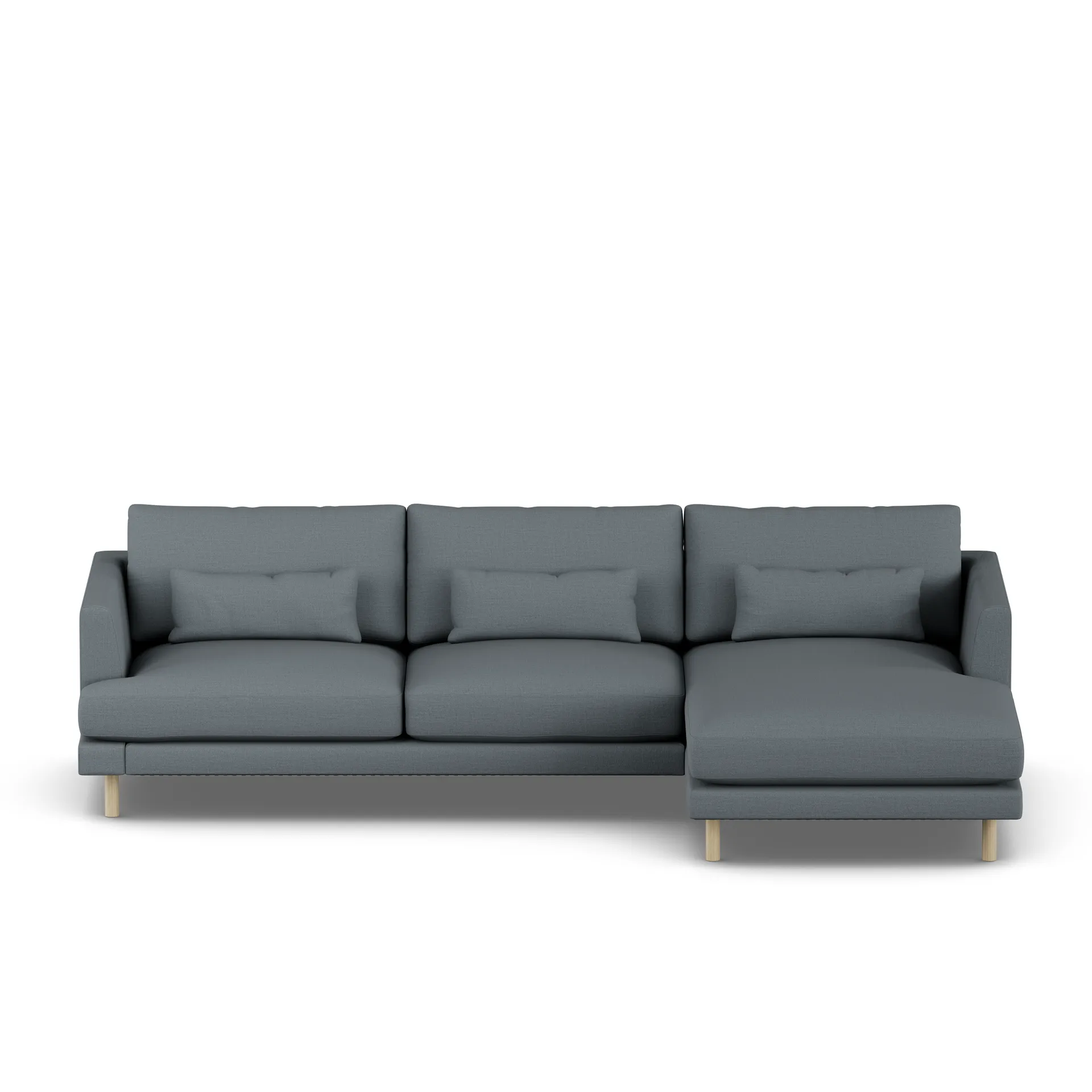 Bredhult sofa, Same Blue 6678-hvidolieret eg, 2,5-pers. C1 1898