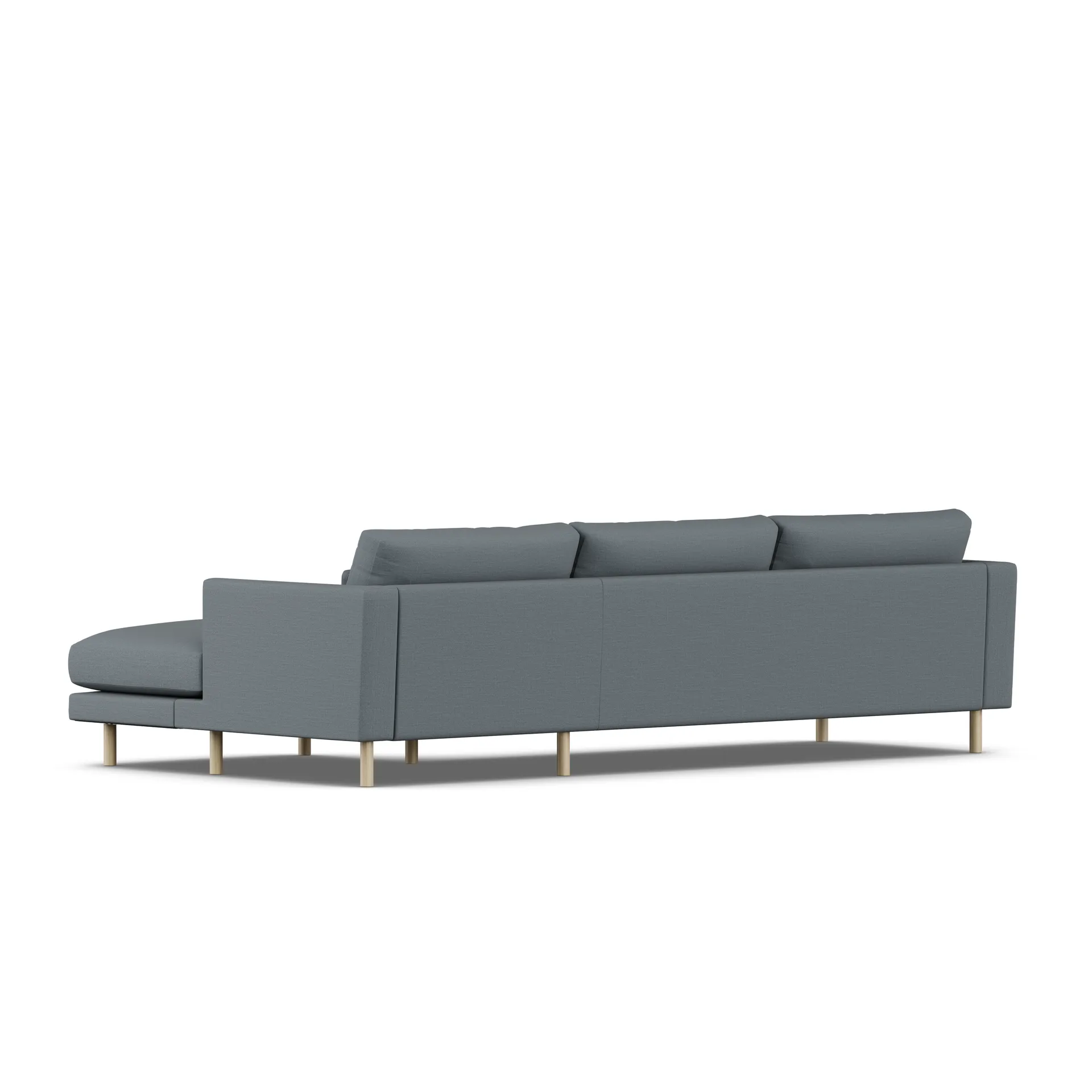 Bredhult sofa, Same Blue 6678-hvidolieret eg, 2,5-pers. C1 1898