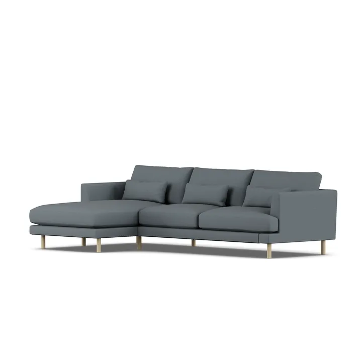 Bredhult sofa - Same Blue 6678-hvidolieret eg, 2,5-pers. C2 - 1898