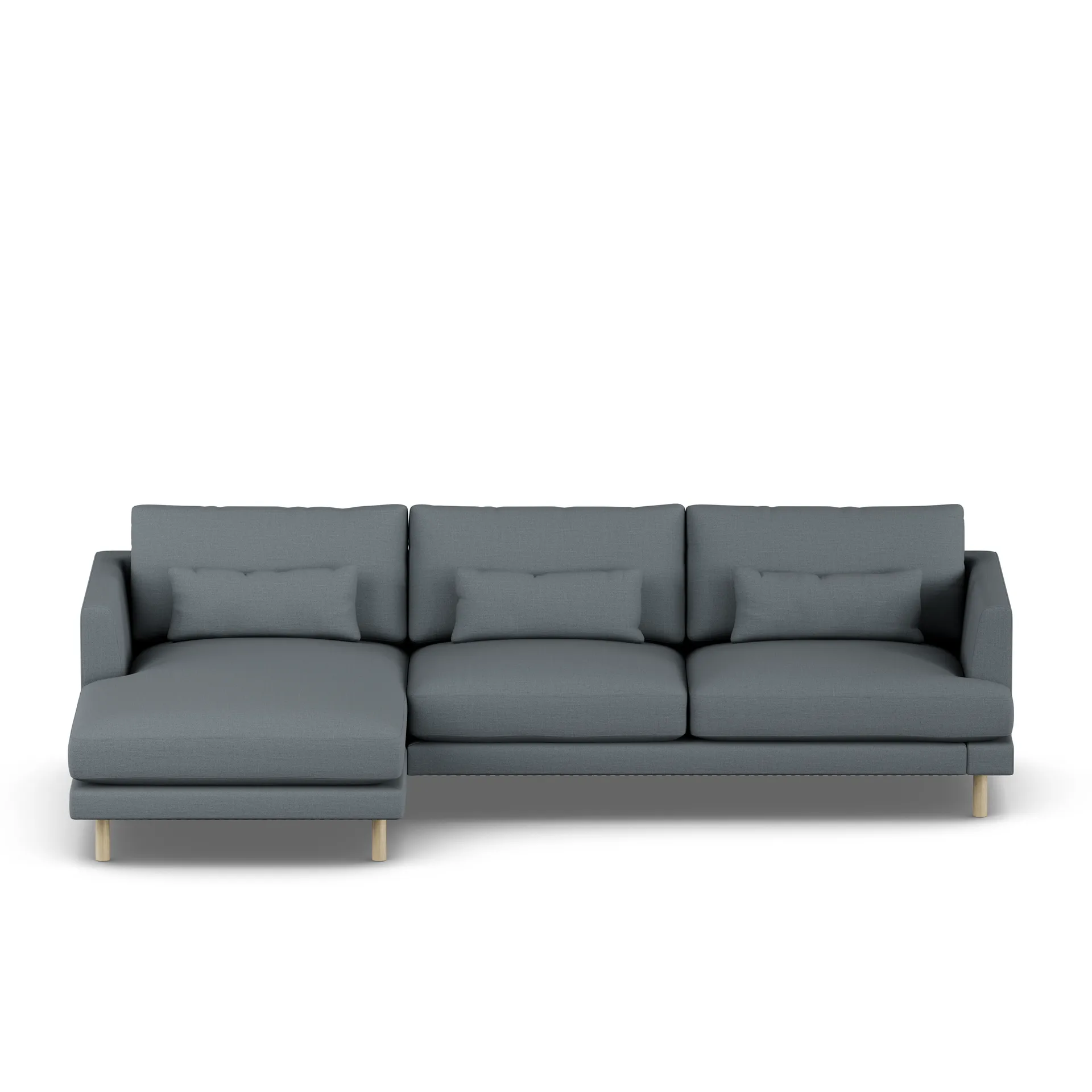 Bredhult sofa, Same Blue 6678-hvidolieret eg, 2,5-pers. C2 1898