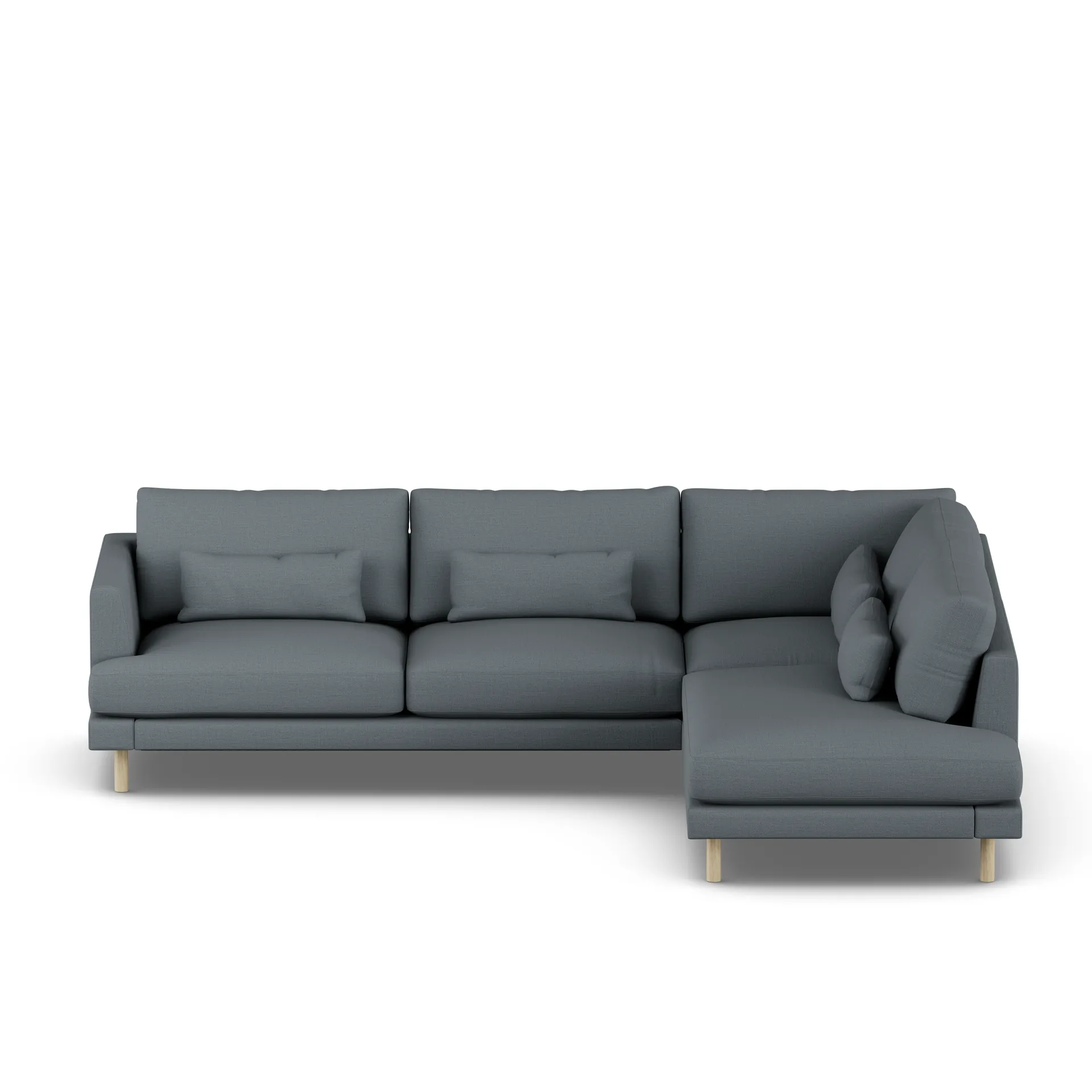 Bredhult sofa, Same Blue 6678-hvidolieret eg, 3-pers. A1 1898