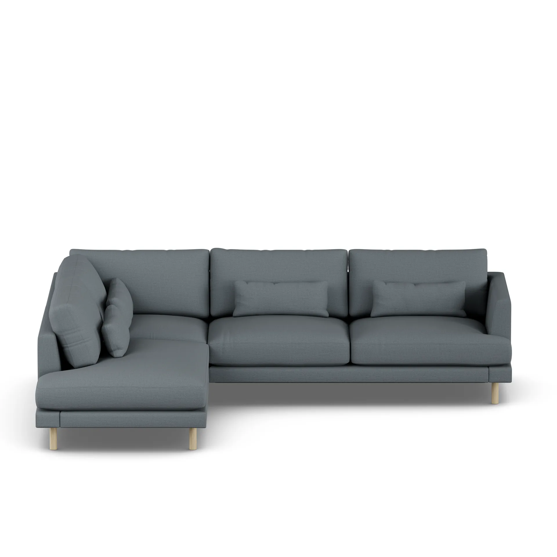 Bredhult sofa, Same Blue 6678-hvidolieret eg, 3-pers. A2 1898