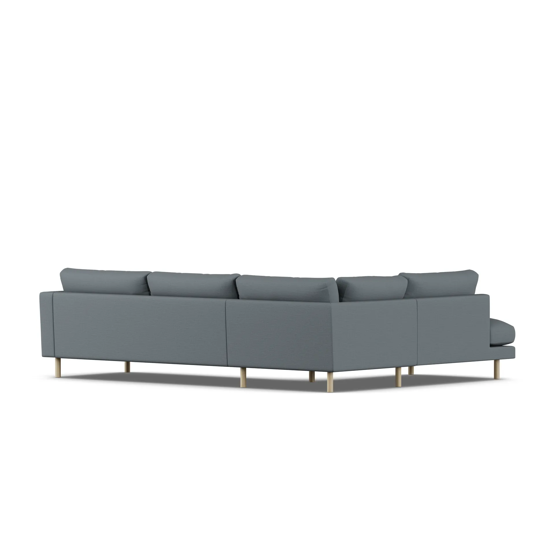 Bredhult sofa, Same Blue 6678-hvidolieret eg, 3-pers. A2 1898