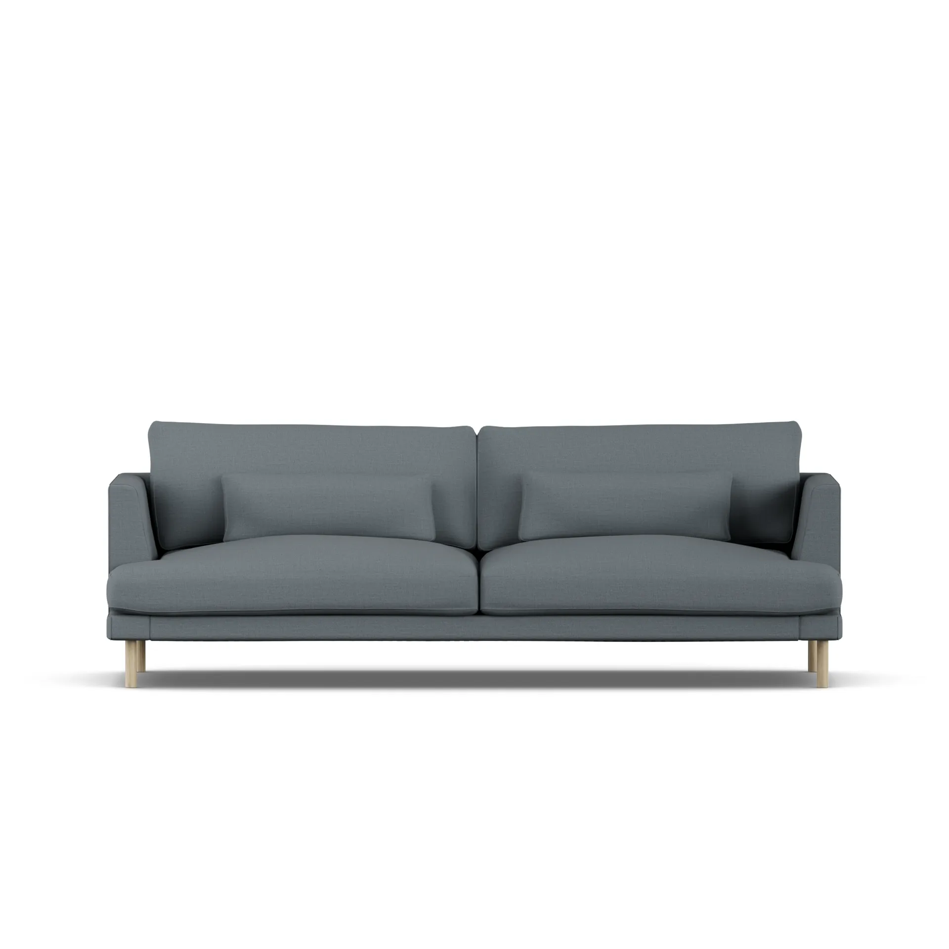 Bredhult sofa, Same Blue 6678-hvidolieret eg, 3-pers. 1898