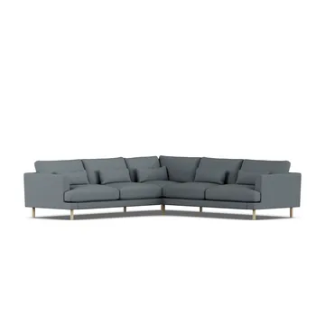 Bredhult sofa - Same Blue 6678-hvidolieret eg, hjørnesofa F - 1898