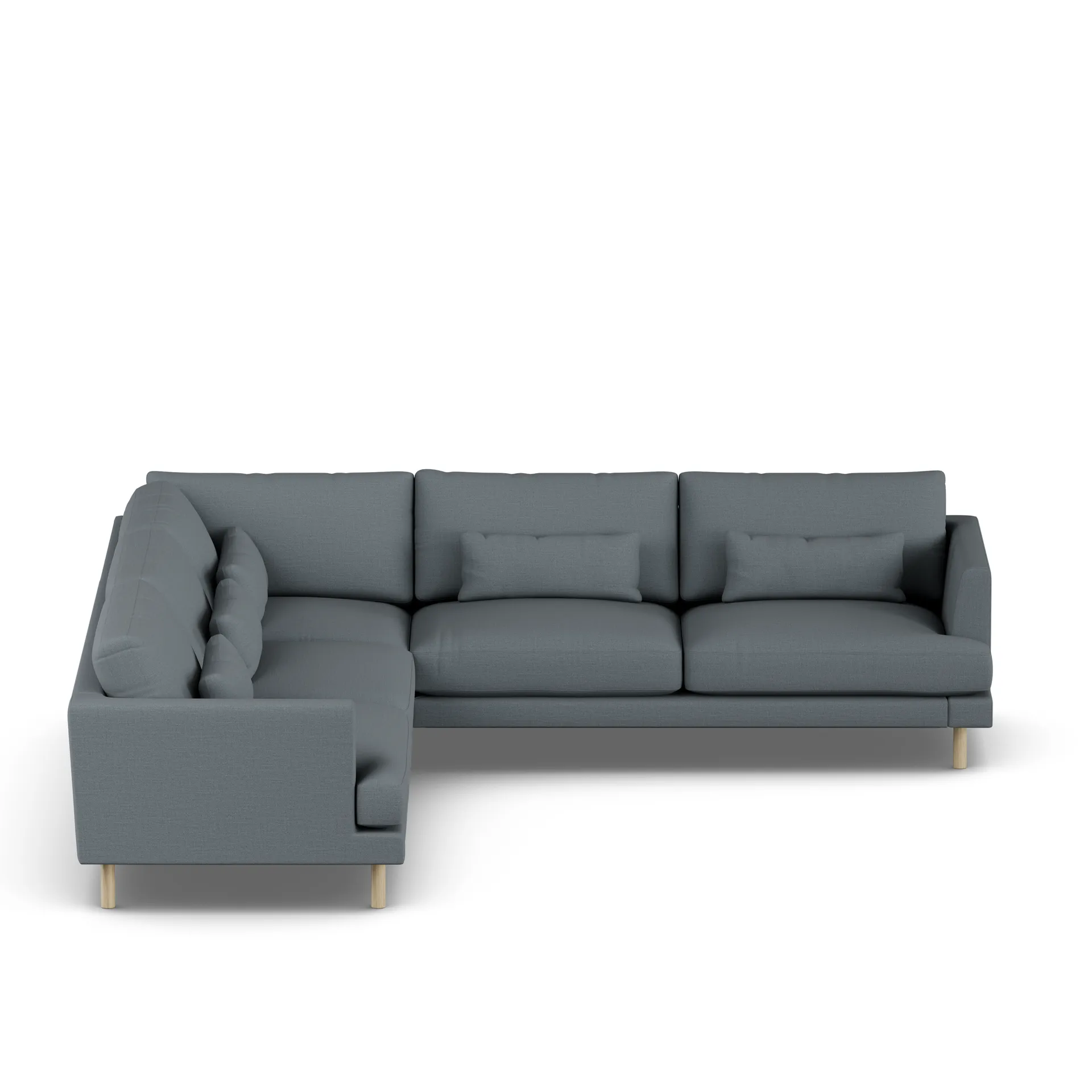 Bredhult sofa, Same Blue 6678-hvidolieret eg, hjørnesofa F 1898