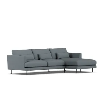 Bredhult sofa - Same Blue 6678-sort stål, 2,5-pers. C1 - 1898