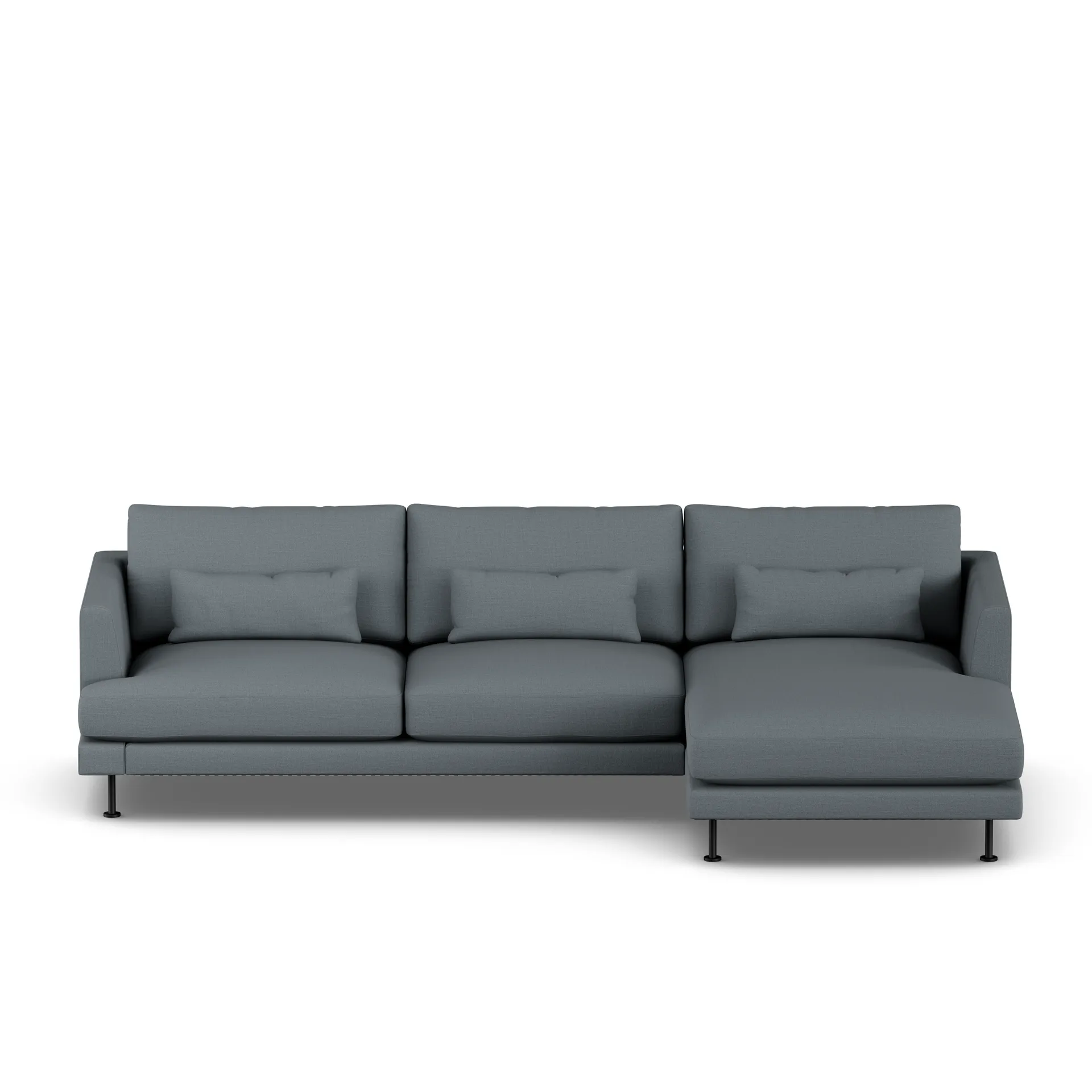 Bredhult sofa, Same Blue 6678-sort stål, 2,5-pers. C1 1898