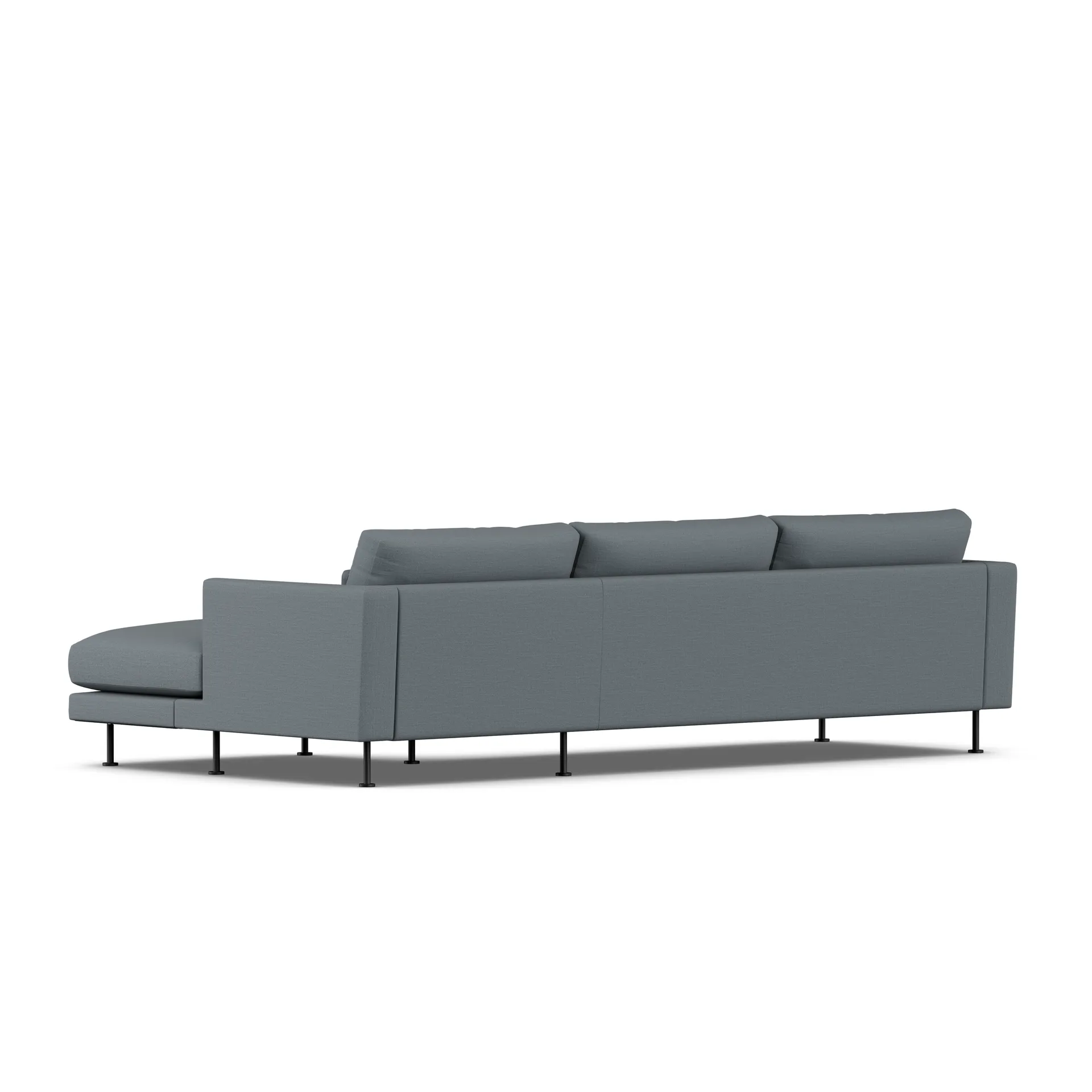 Bredhult sofa, Same Blue 6678-sort stål, 2,5-pers. C1 1898