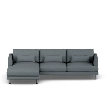 Bredhult sofa - Same Blue 6678-sort stål, 2,5-pers. C2 - 1898