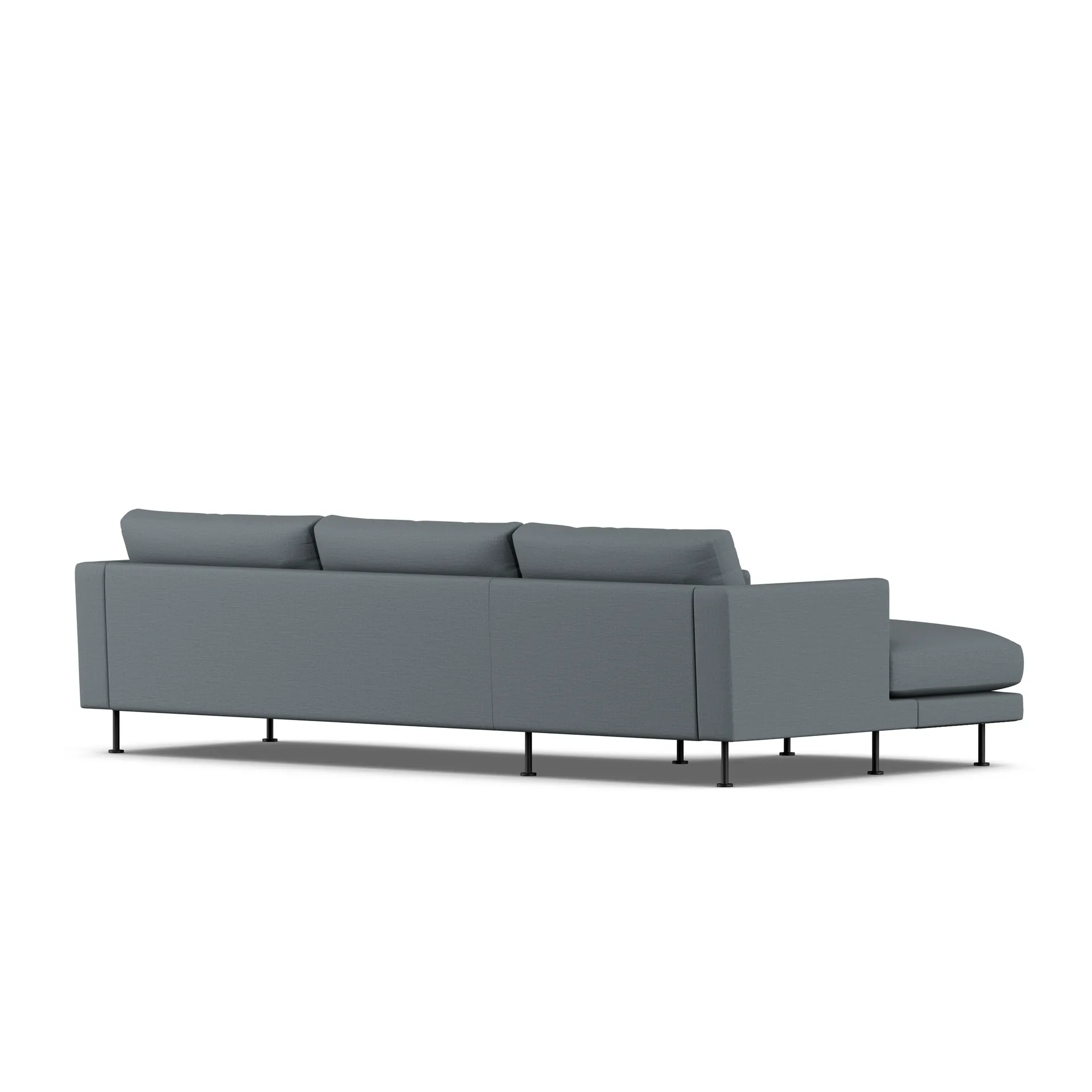 Bredhult sofa, Same Blue 6678-sort stål, 2,5-pers. C2 1898