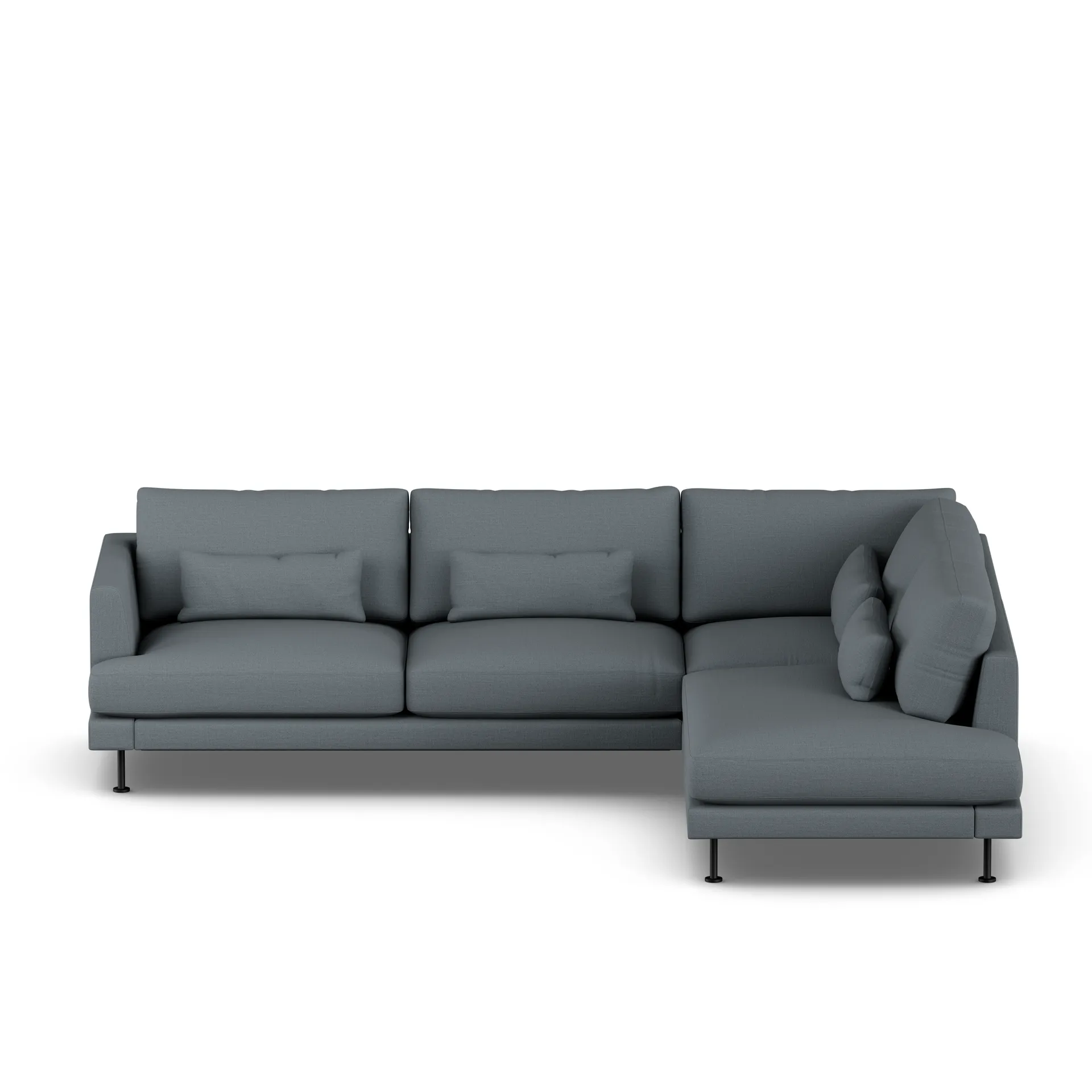 Bredhult sofa, Same Blue 6678-sort stål, 3-pers. A1 1898