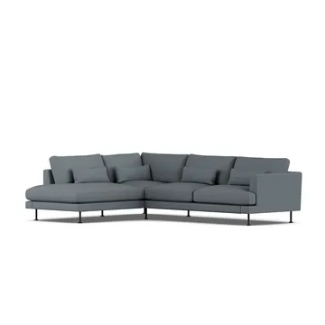 Bredhult sofa - Same Blue 6678-sort stål, 3-pers. A2 - 1898