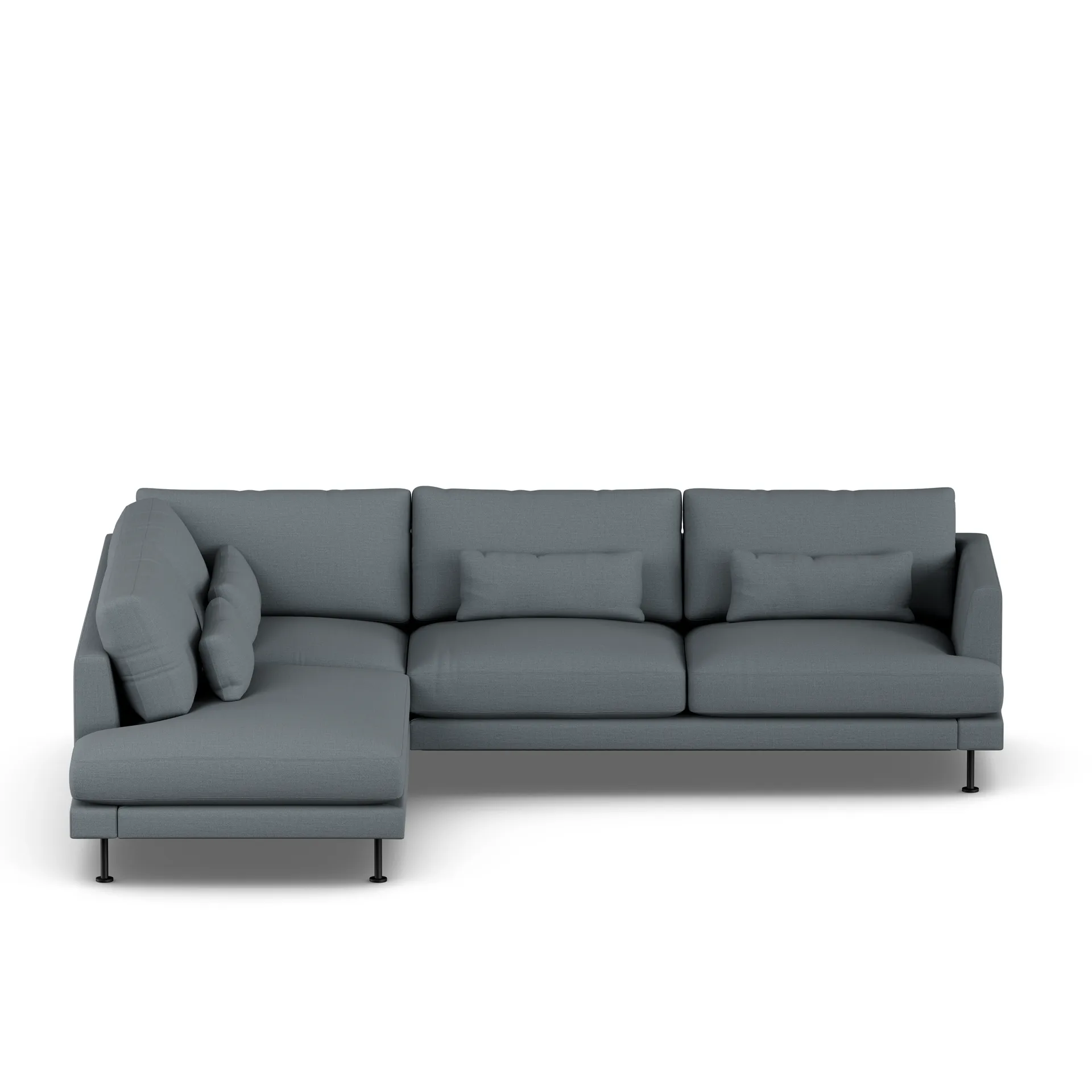 Bredhult sofa, Same Blue 6678-sort stål, 3-pers. A2 1898
