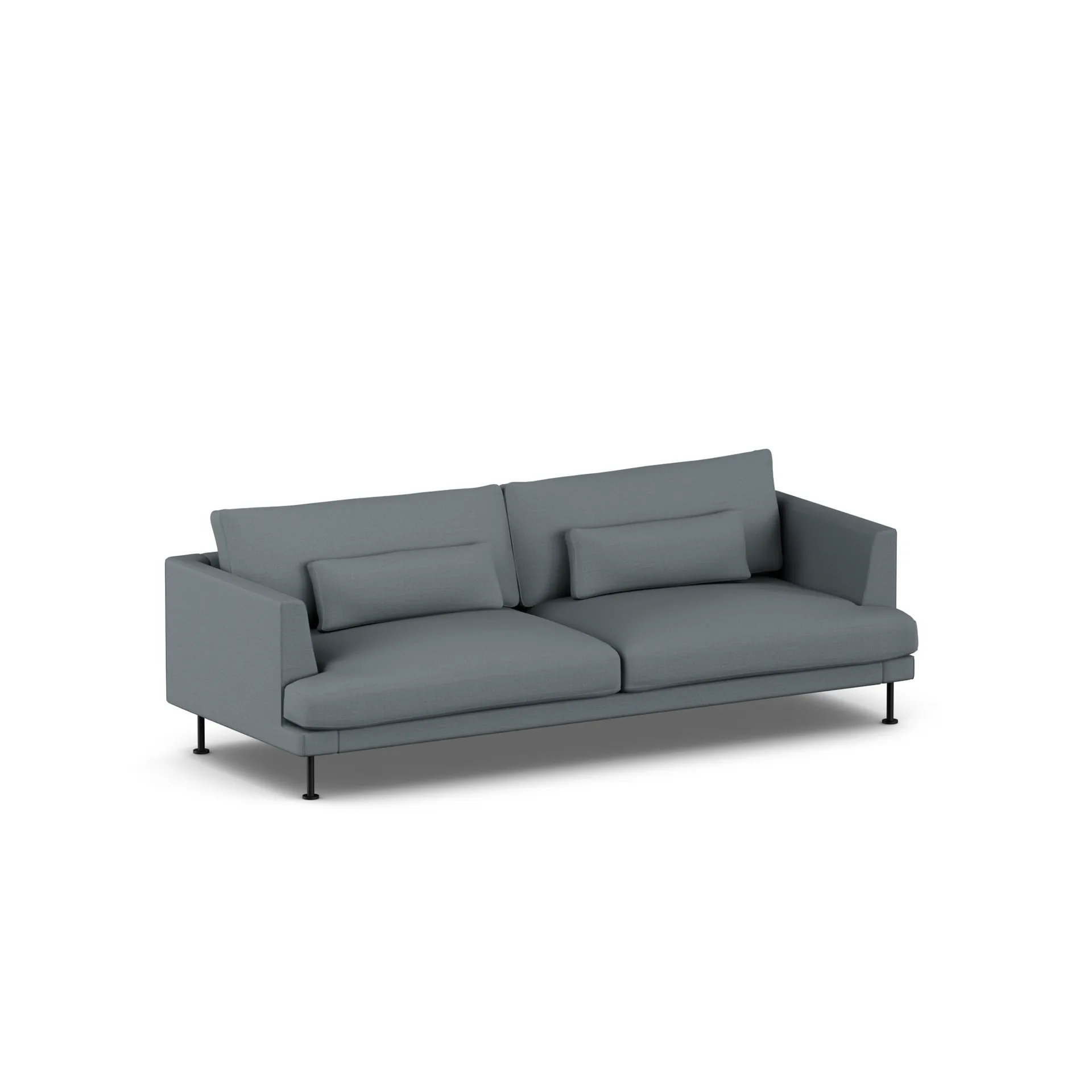 Bredhult sofa, Same Blue 6678-sort stål, 3-pers. 1898