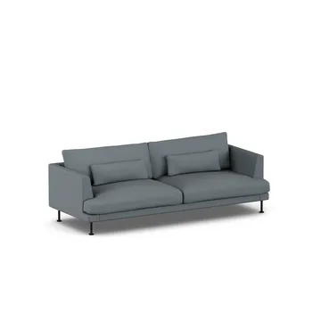 Bredhult sofa - Same Blue 6678-sort stål, 3-pers. - 1898
