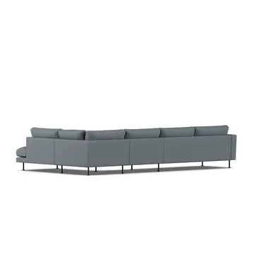 Bredhult sofa - Same Blue 6678-sort stål, 4-pers. B1 - 1898