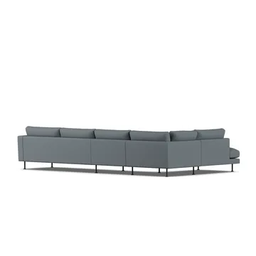 Bredhult sofa - Same Blue 6678-sort stål, 4-pers. B2 - 1898