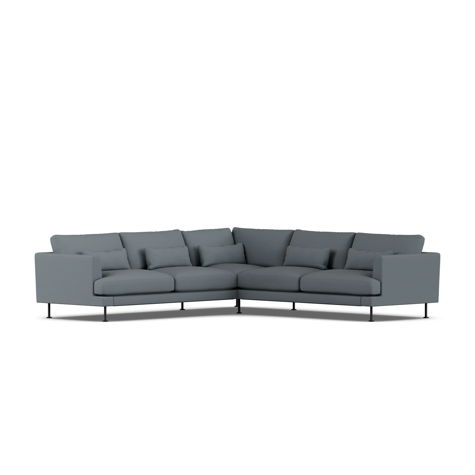 Bredhult sofa, Same Blue 6678-sort stål, hjørnesofa F 1898