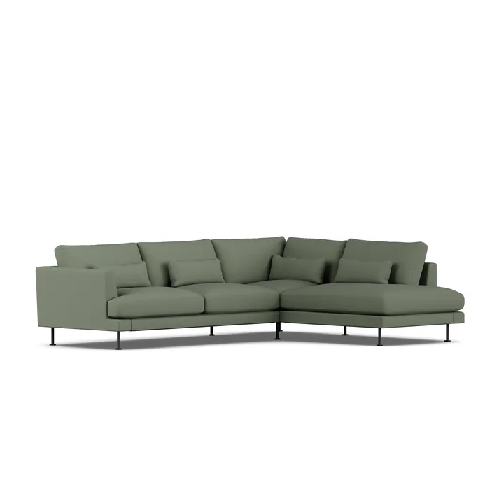 Bredhult sofa - Same Forest 6677-sort stål, 3-pers. A1 - 1898