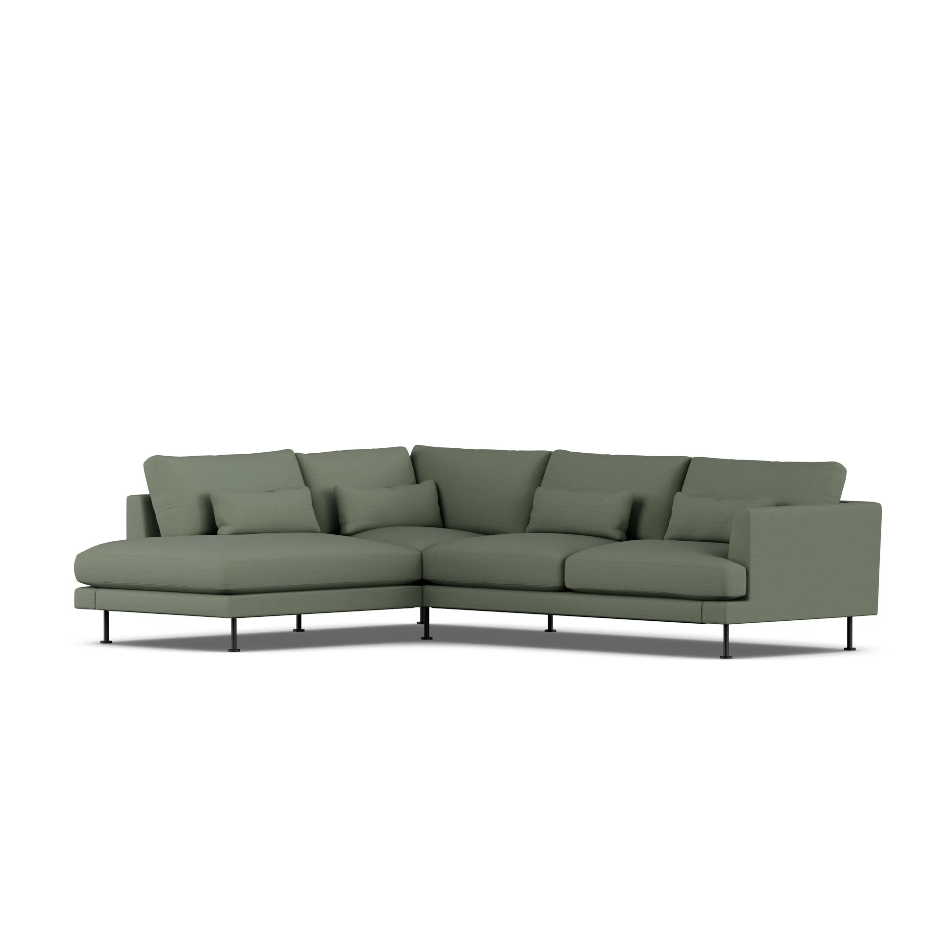 Bredhult sofa, Same Forest 6677-sort stål, 3-pers. A2 1898