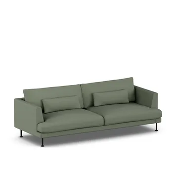 Bredhult sofa - Same Forest 6677-sort stål, 3-pers. - 1898