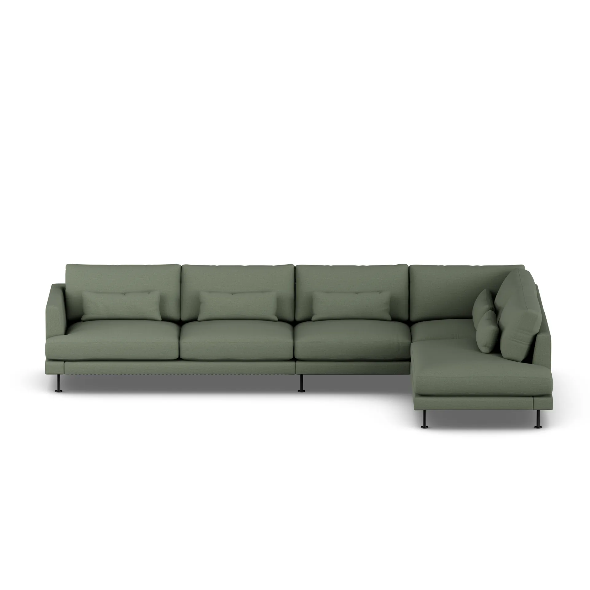 Bredhult sofa, Same Forest 6677-sort stål, 4-pers. B1 1898