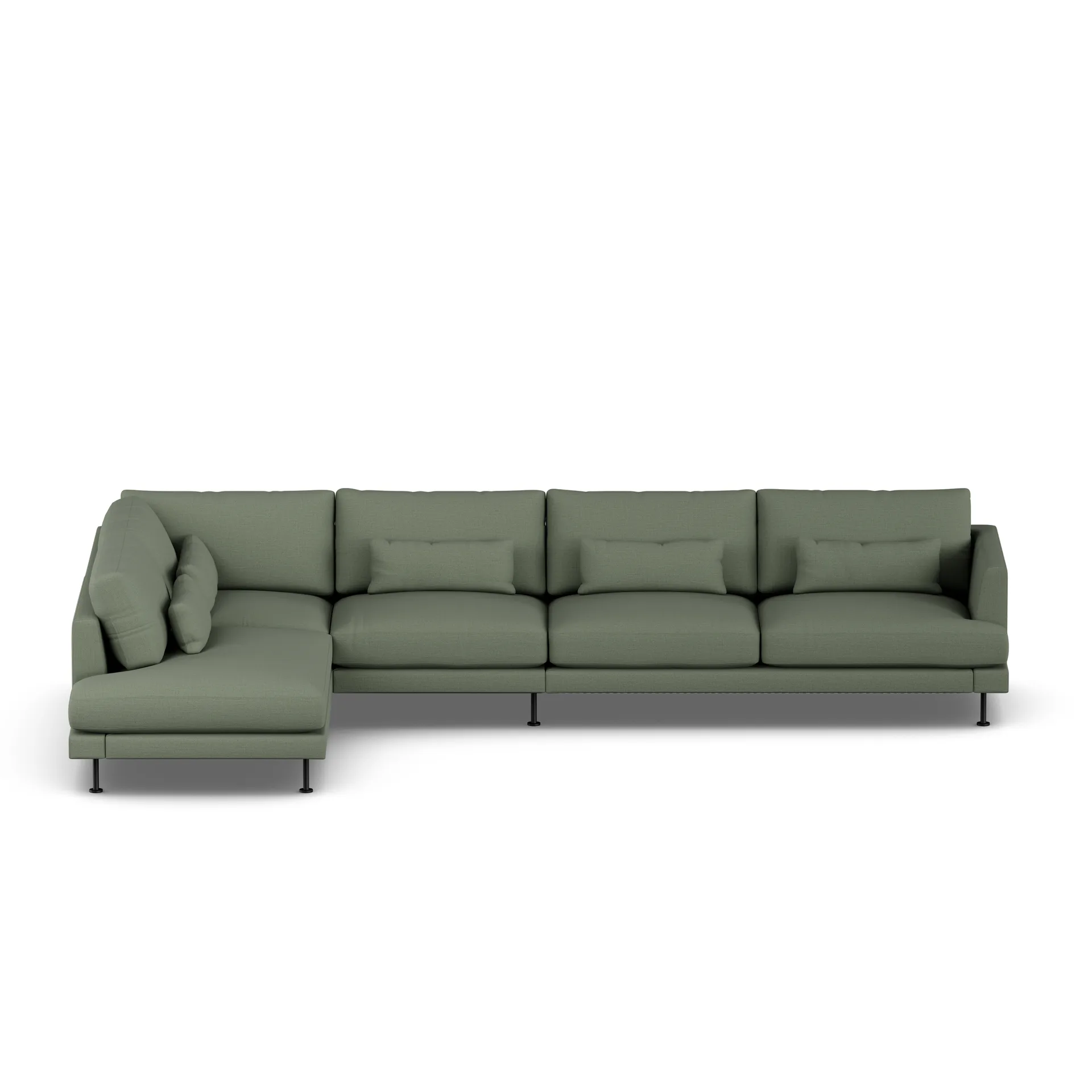 Bredhult sofa, Same Forest 6677-sort stål, 4-pers. B2 1898