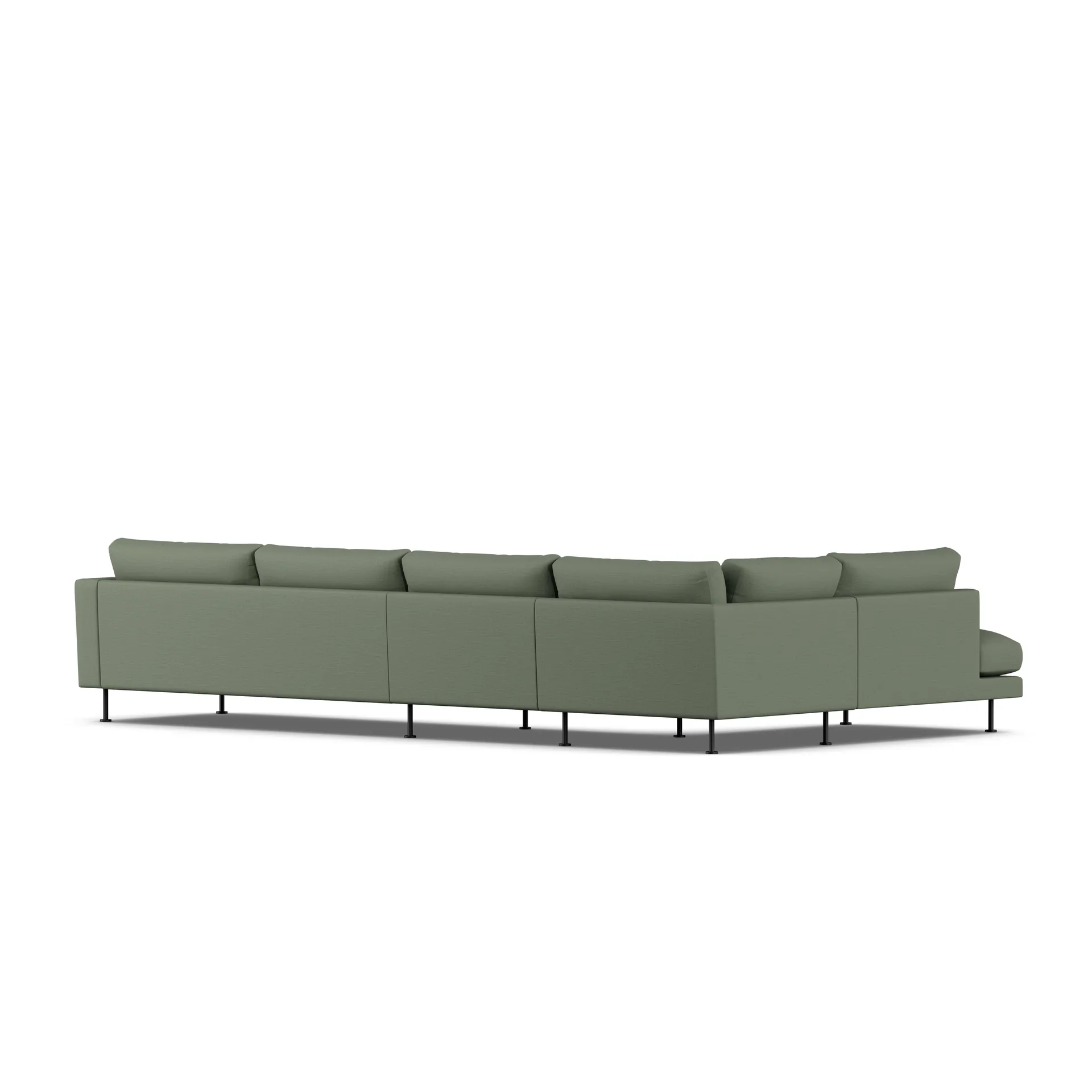 Bredhult sofa, Same Forest 6677-sort stål, 4-pers. B2 1898