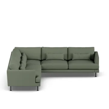 Bredhult sofa - Same Forest 6677-sort stål, hjørnesofa F - 1898