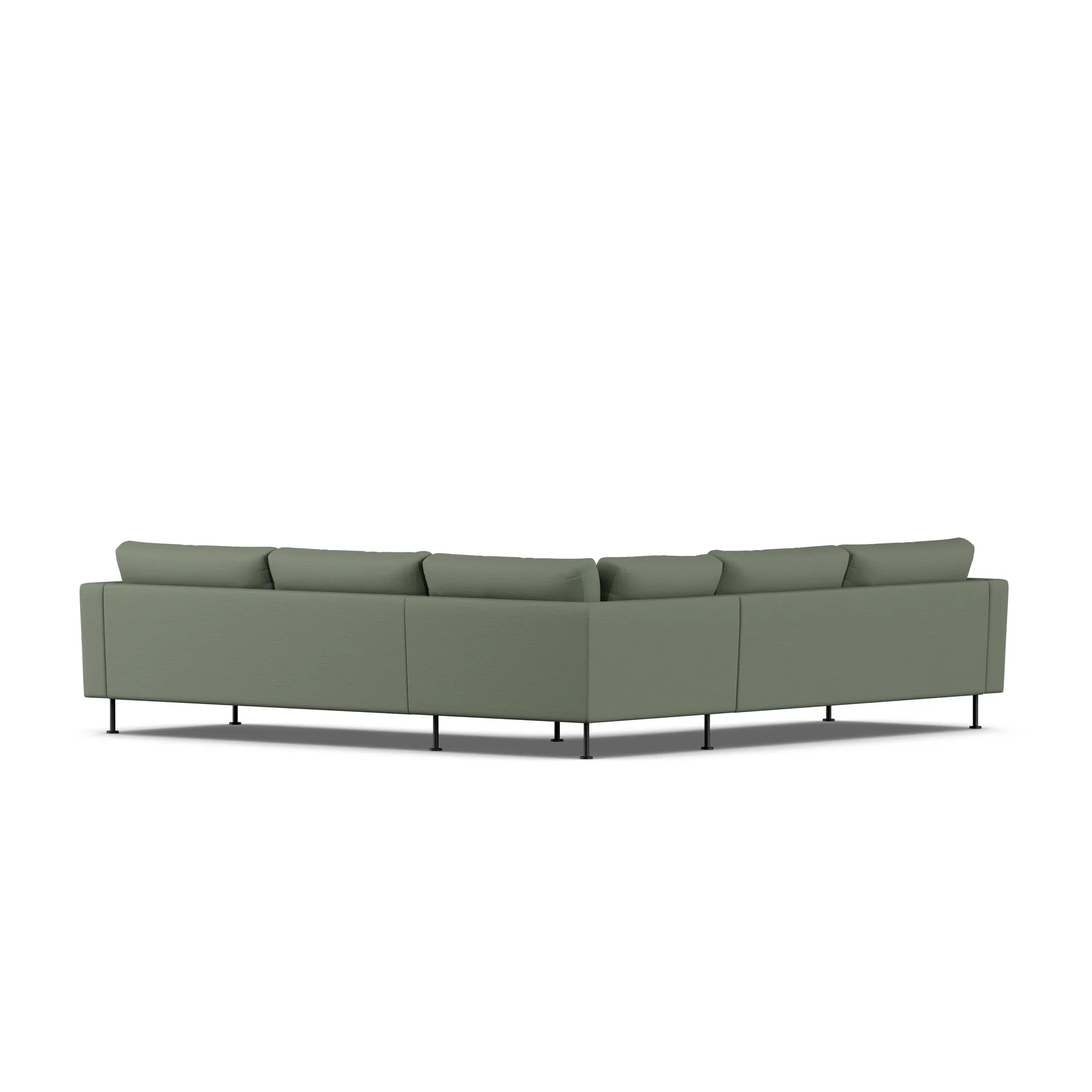 Bredhult sofa, Same Forest 6677-sort stål, hjørnesofa F 1898