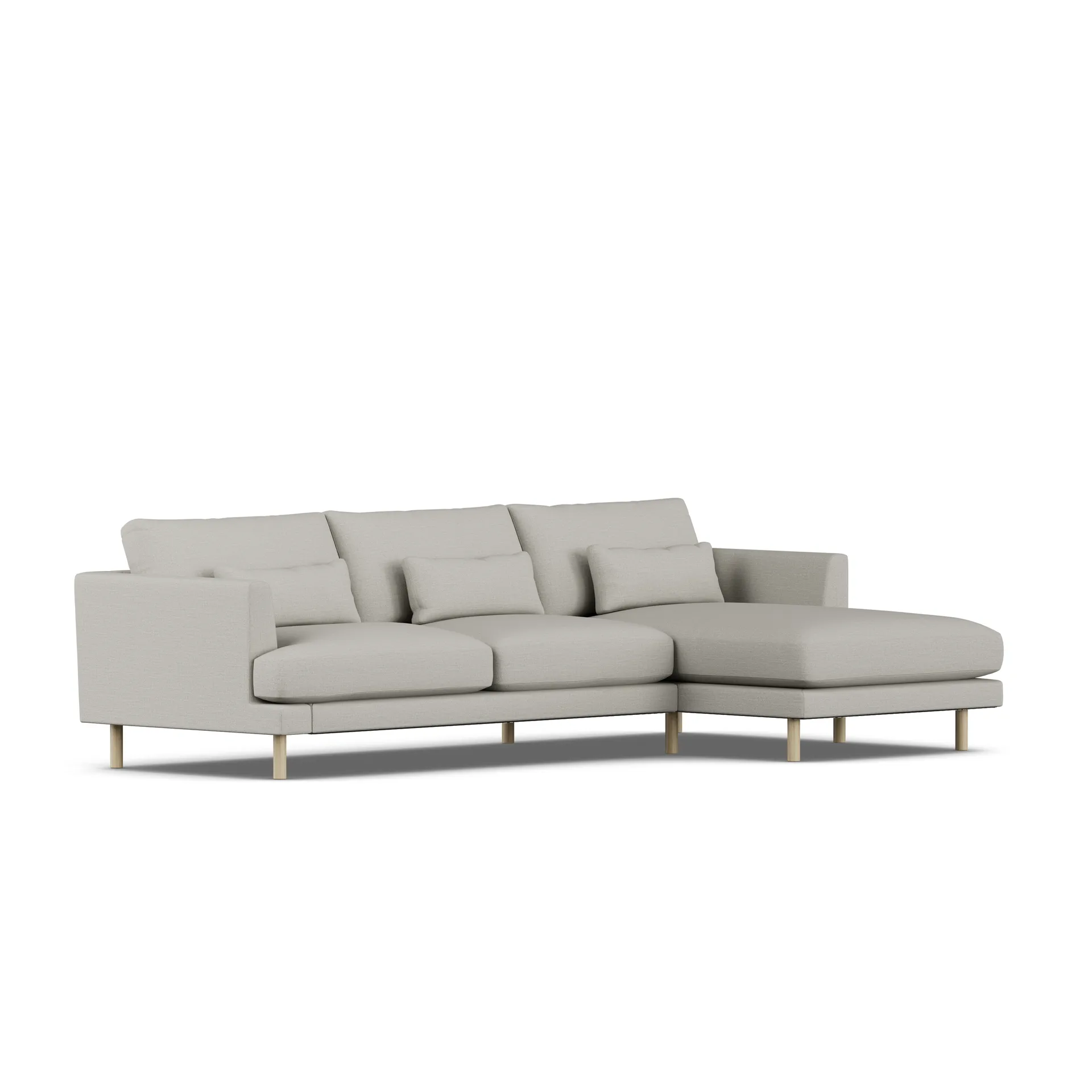 Bredhult sofa, Same Grey 6673-hvidolieret eg, 2,5-pers. C1 1898