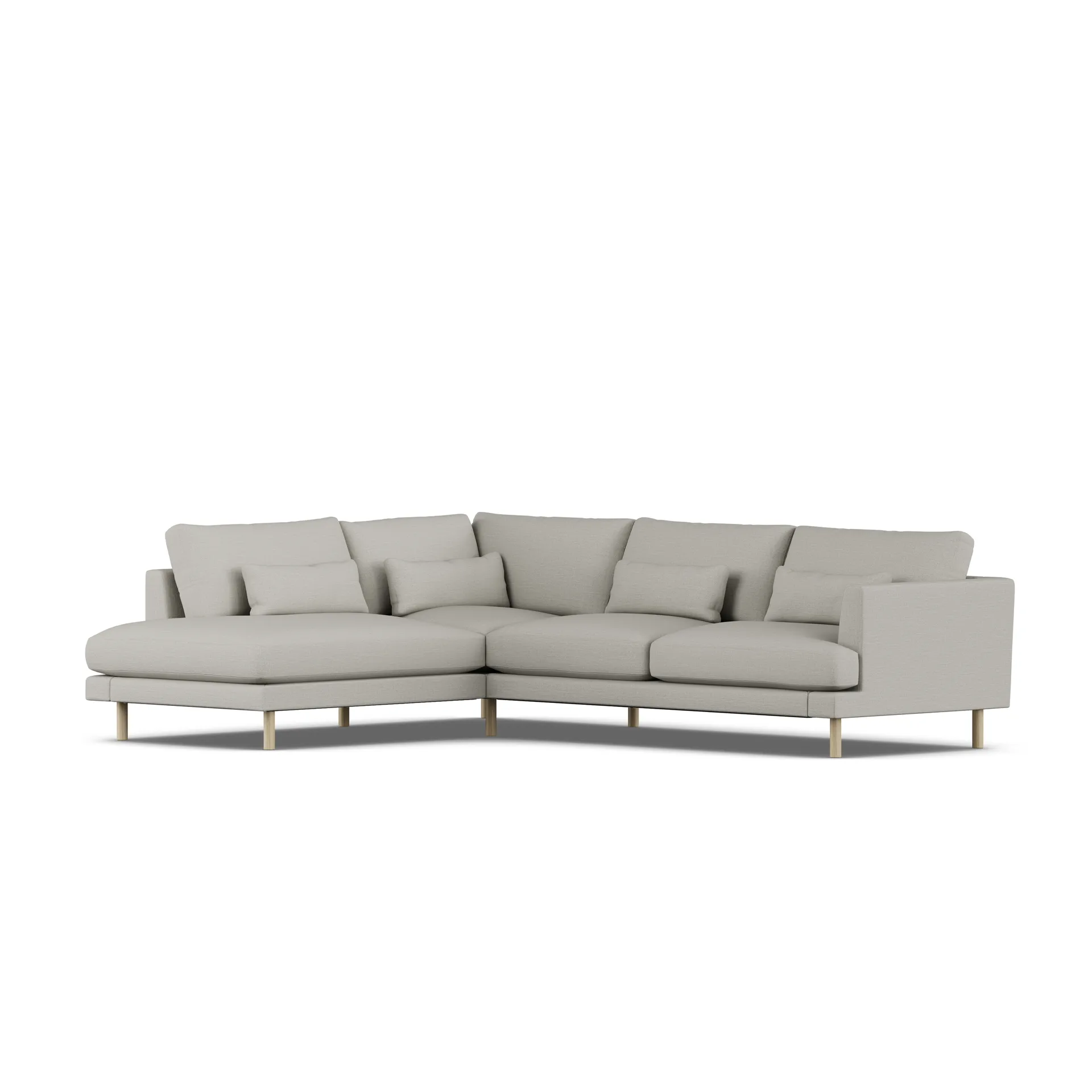 Bredhult sofa, Same Grey 6673-hvidolieret eg, 3-pers. A2 1898