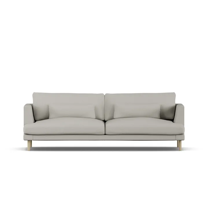 Bredhult sofa - Same Grey 6673-hvidolieret eg, 3-pers. - 1898