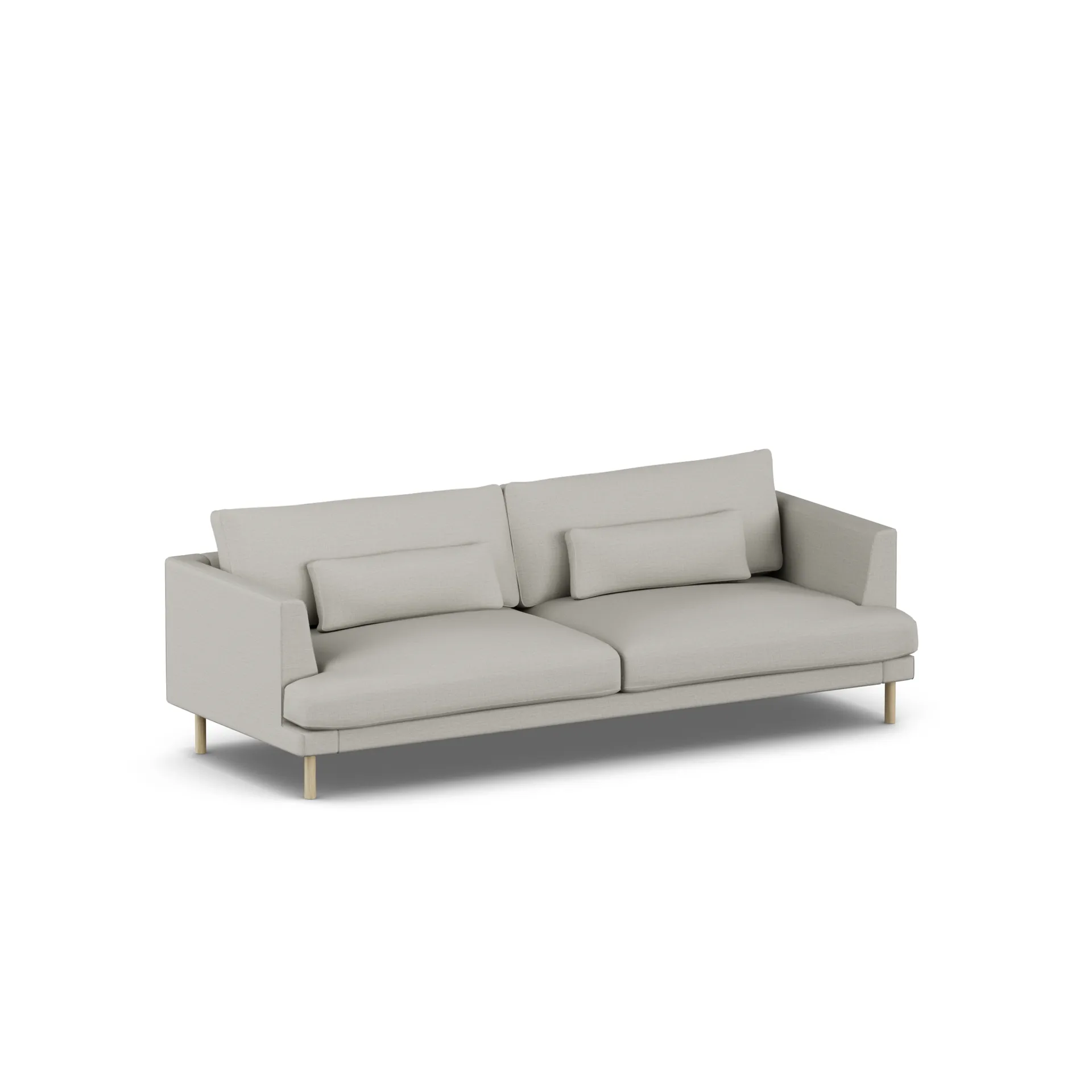 Bredhult sofa, Same Grey 6673-hvidolieret eg, 3-pers. 1898