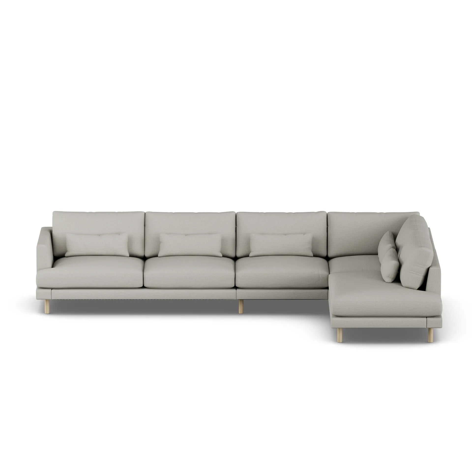 Bredhult sofa, Same Grey 6673-hvidolieret eg, 4-pers. B1 1898