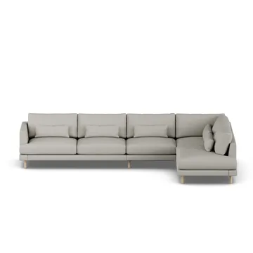 Bredhult sofa - Same Grey 6673-hvidolieret eg, 4-pers. B1 - 1898