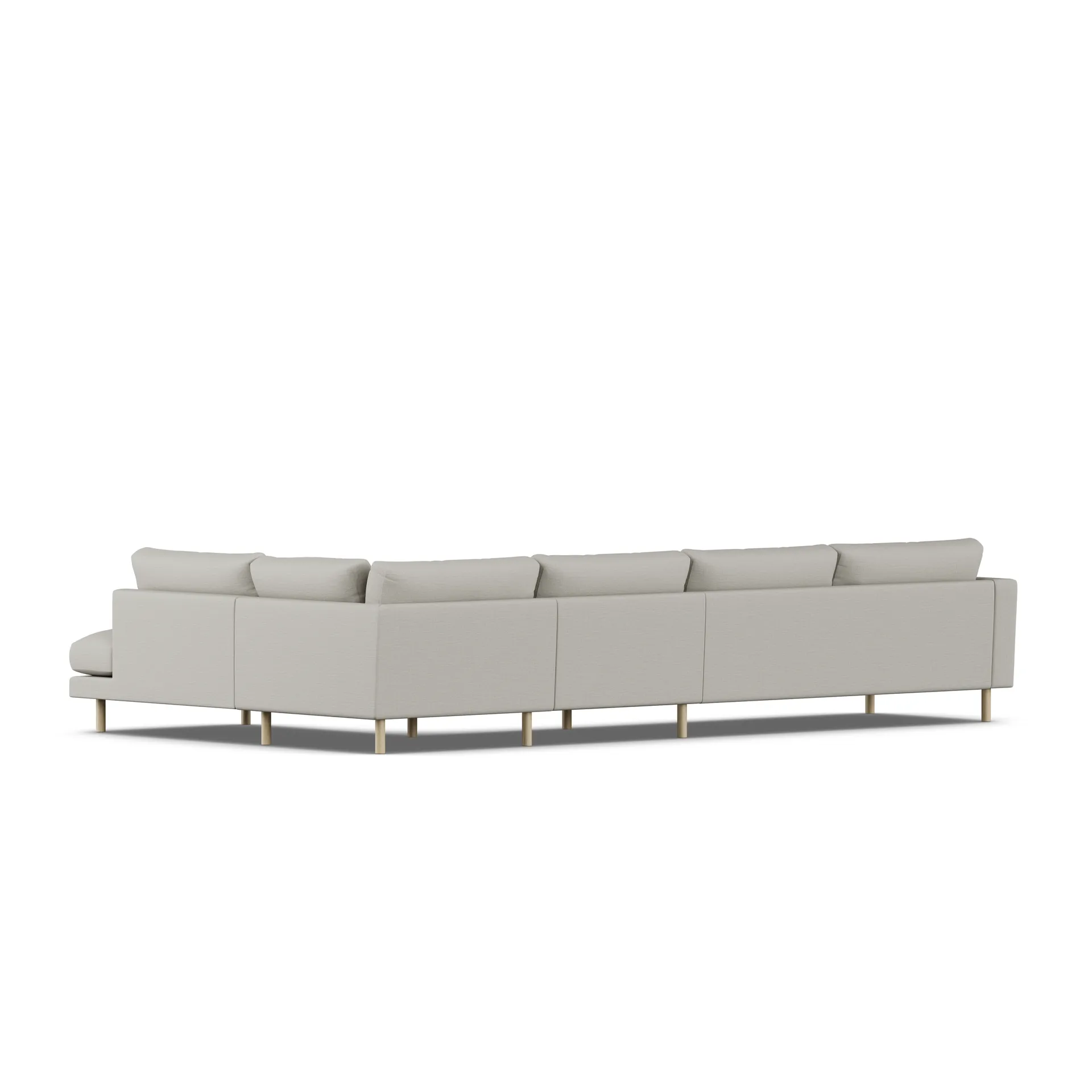 Bredhult sofa, Same Grey 6673-hvidolieret eg, 4-pers. B1 1898