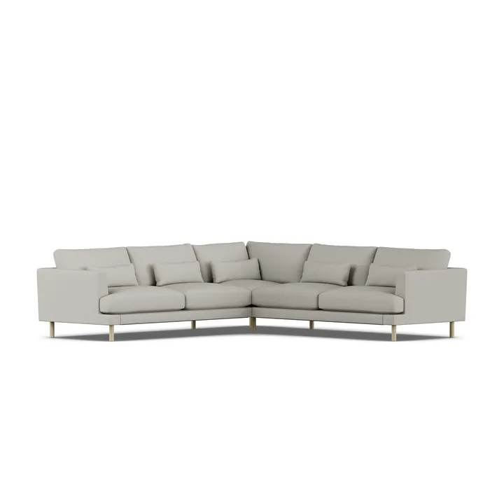 Bredhult sofa - Same Grey 6673-hvidolieret eg, hjørnesofa F - 1898