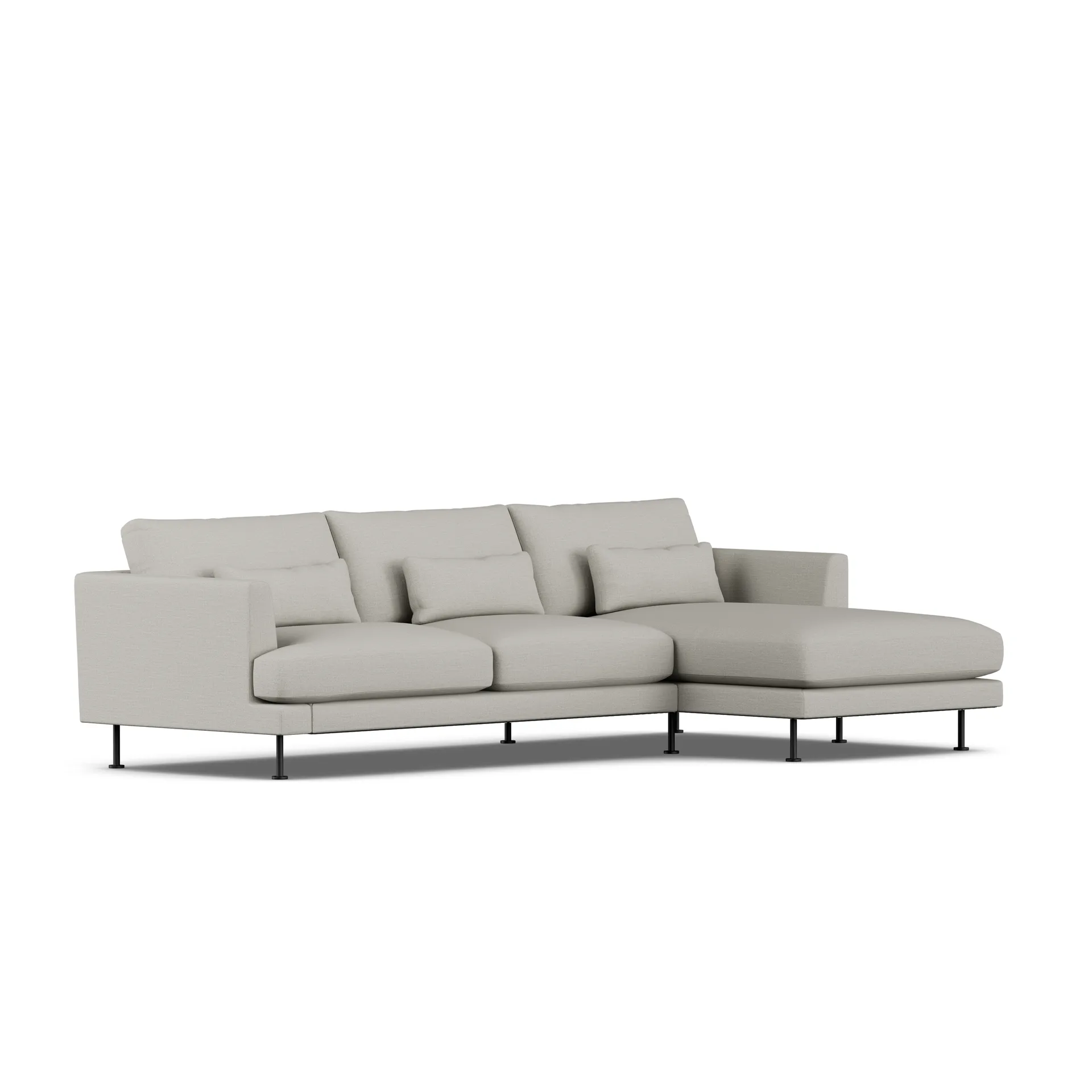 Bredhult sofa, Same Grey 6673-sort stål, 2,5-pers. C1 1898