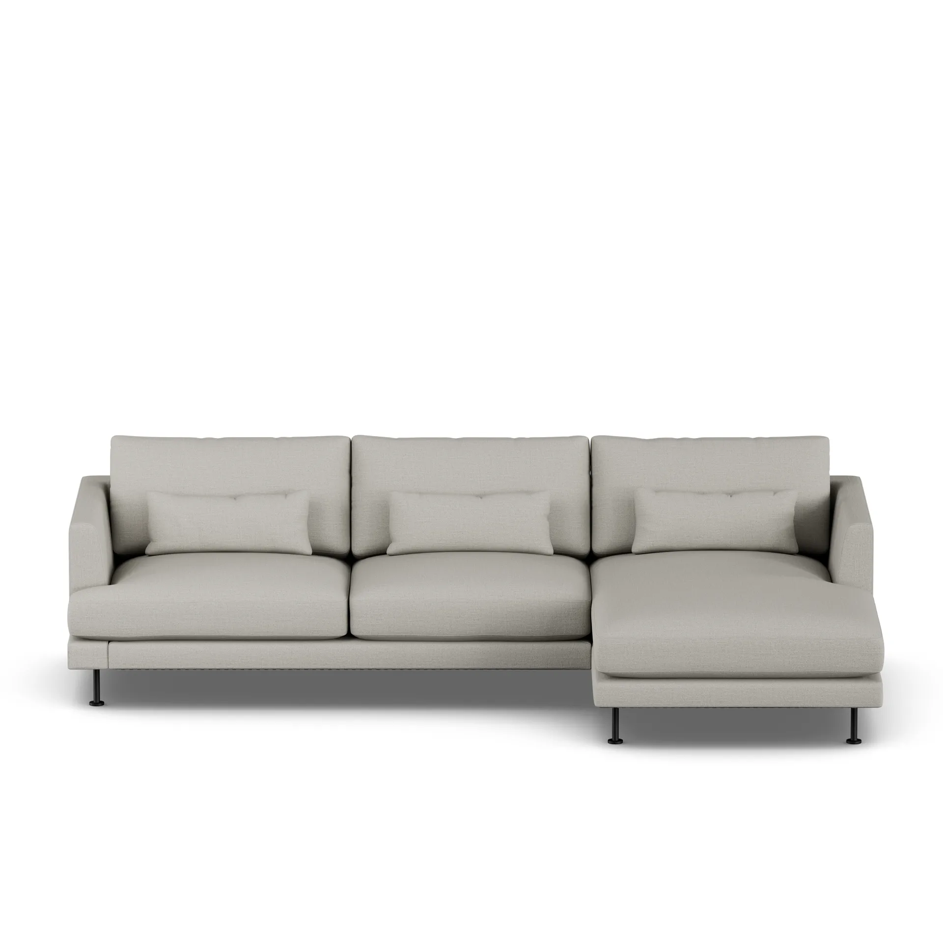 Bredhult sofa, Same Grey 6673-sort stål, 2,5-pers. C1 1898