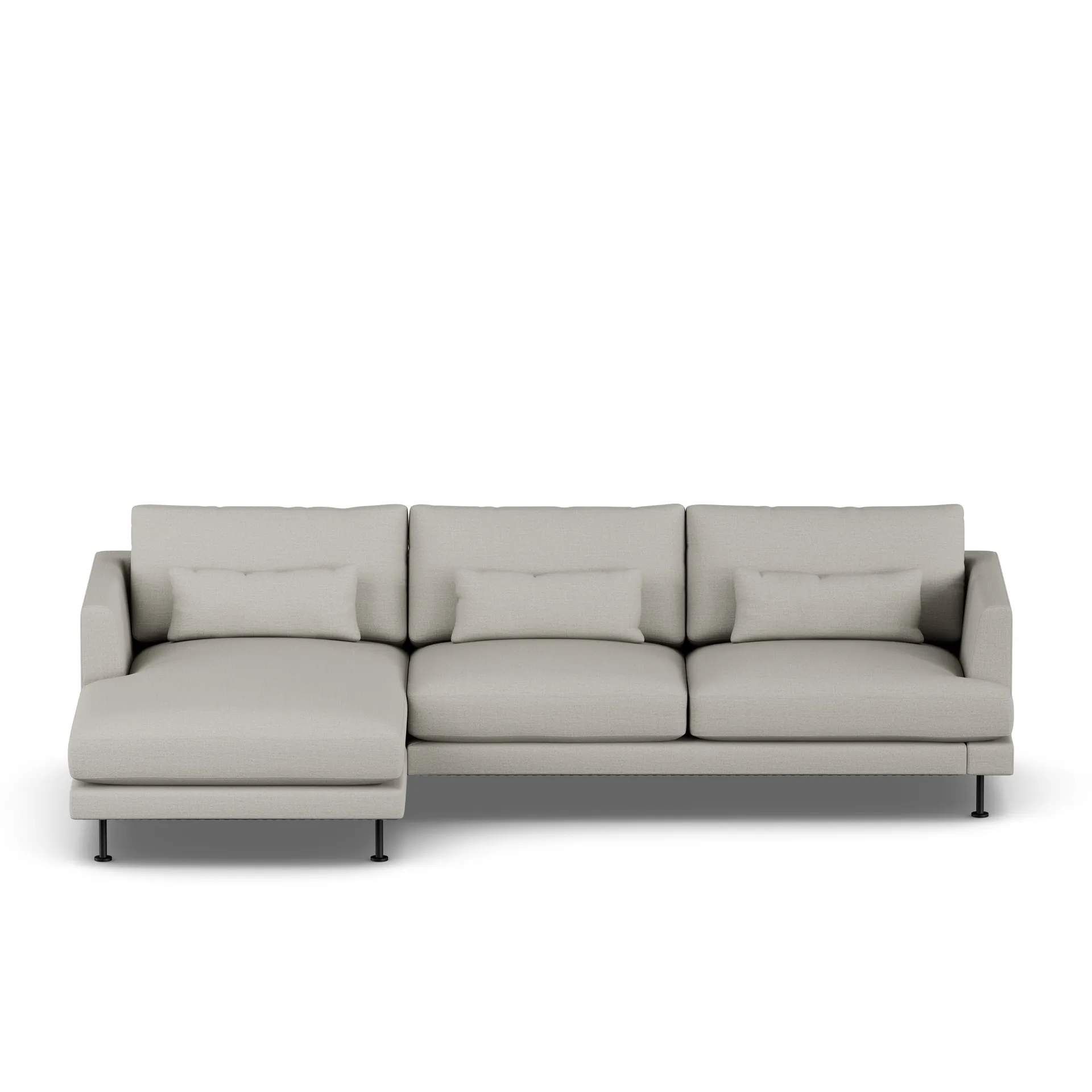 Bredhult sofa, Same Grey 6673-sort stål, 2,5-pers. C2 1898