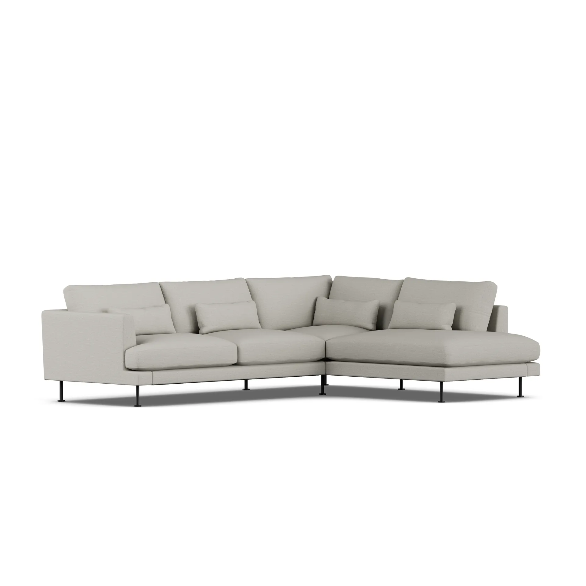 Bredhult sofa, Same Grey 6673-sort stål, 3-pers. A1 1898