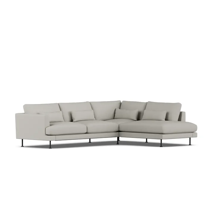Bredhult sofa - Same Grey 6673-sort stål, 3-pers. A1 - 1898