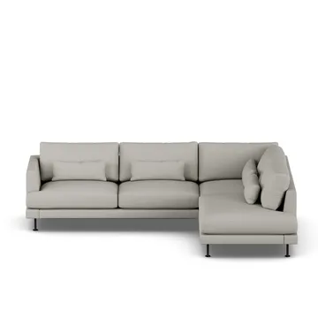 Bredhult sofa - Same Grey 6673-sort stål, 3-pers. A1 - 1898