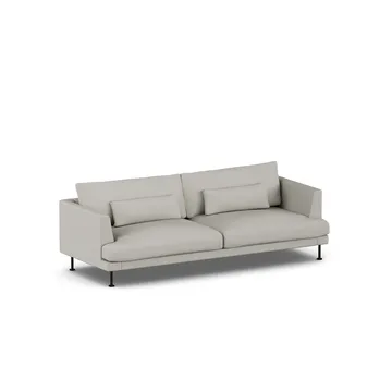 Bredhult sofa - Same Grey 6673-sort stål, 3-pers. - 1898