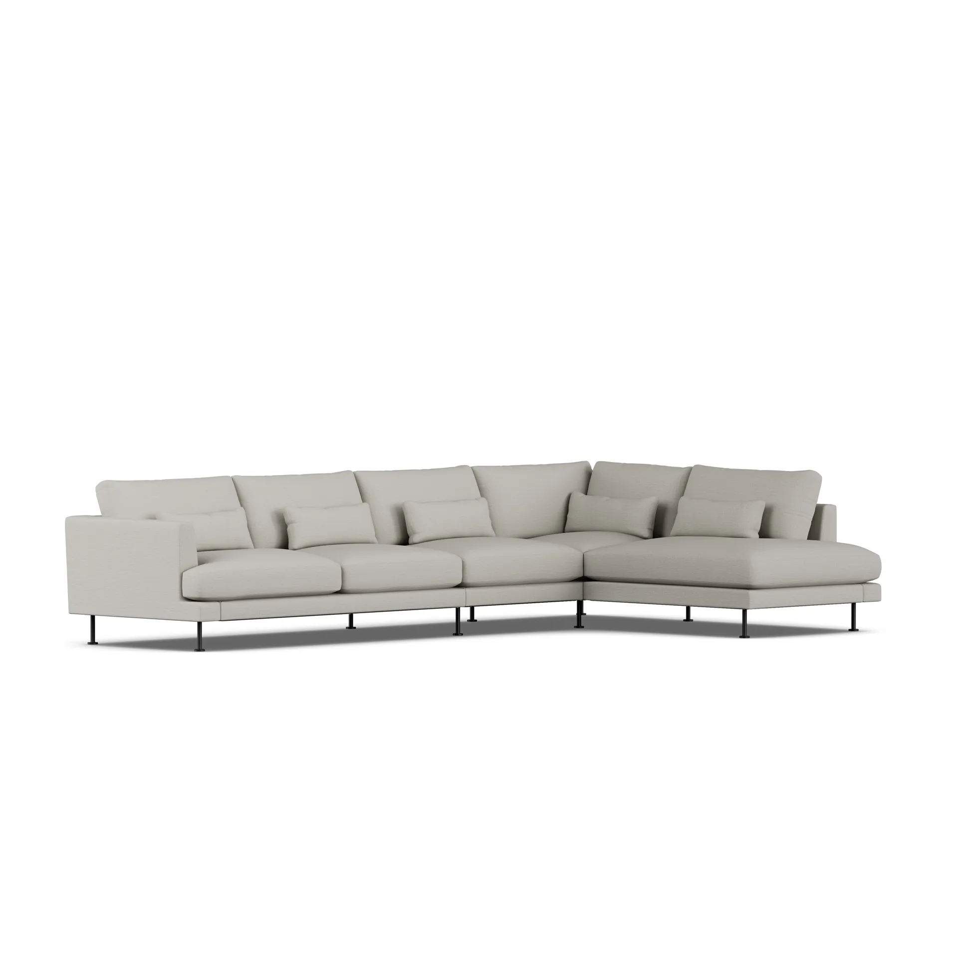 Bredhult sofa, Same Grey 6673-sort stål, 4-pers. B1 1898