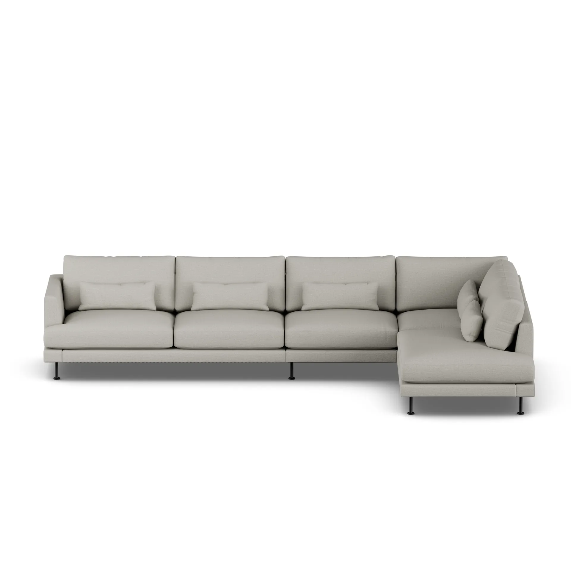 Bredhult sofa, Same Grey 6673-sort stål, 4-pers. B1 1898