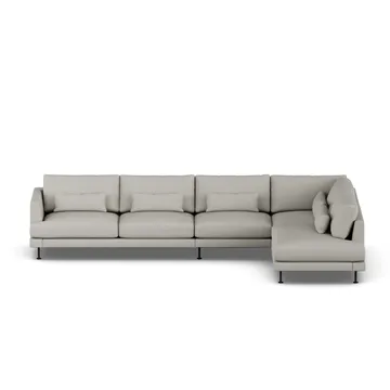 Bredhult sofa - Same Grey 6673-sort stål, 4-pers. B1 - 1898